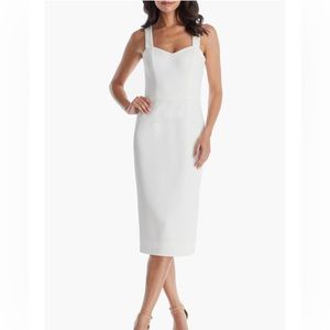 Dress the population white formal cocktail dress